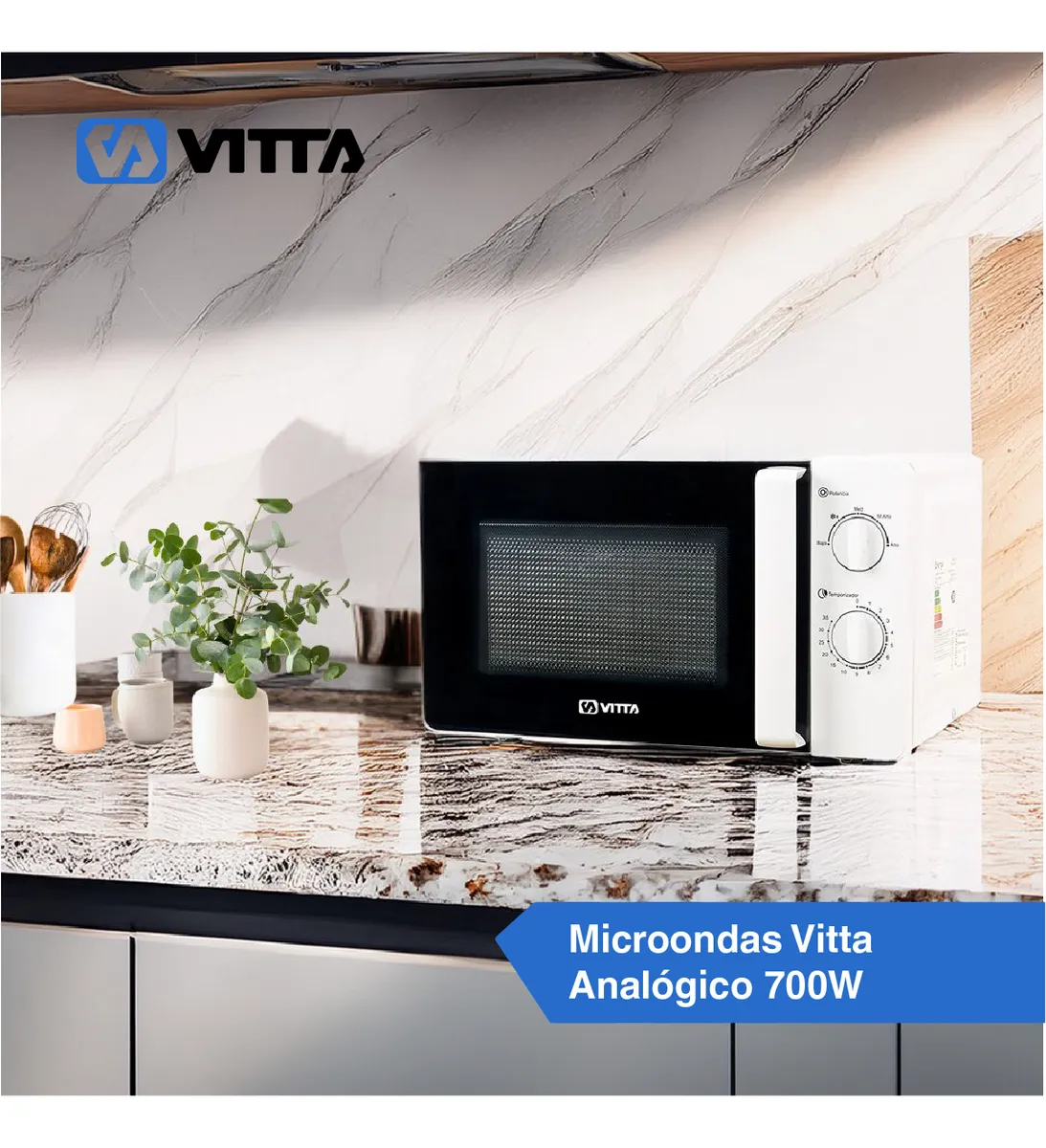 Microondas Vitta VIT-MW2XLX002 Mecánico 23Lts 700W 5 Niveles