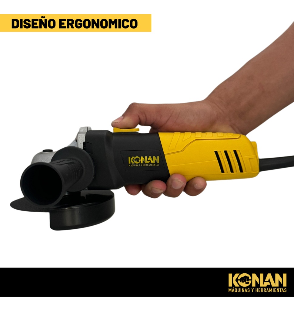 Amoladora Angular Konan 115mm 720w Corte Y Desbaste Eléctrica 