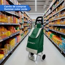 Changuito De Compras Reforzado 35 L Plegable Verde 