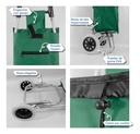Changuito De Compras Reforzado 35 L Plegable Verde 
