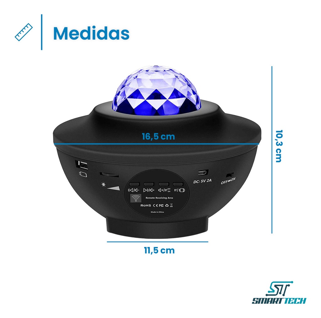 Proyector Luz Galaxia Led Bl-xk01 Smart Tech Negro