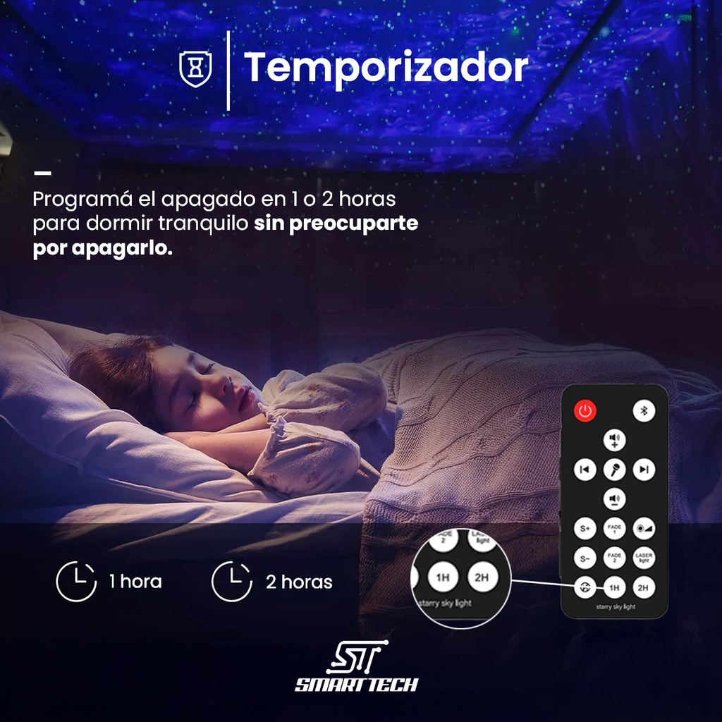 Proyector Luz Galaxia Led Bl-xk01 Smart Tech Negro