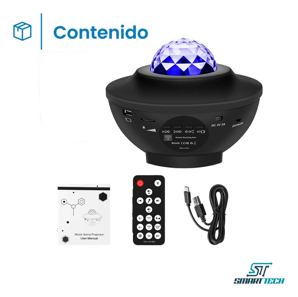 Proyector Luz Galaxia Led Bl-xk01 Smart Tech Negro