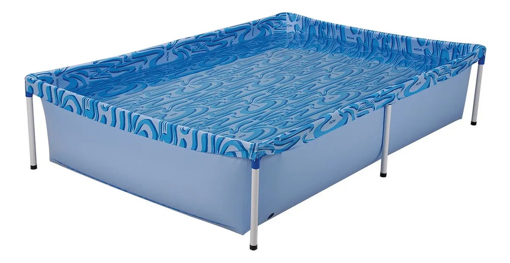 Pileta Estructural Rectangular Mor 001002 Con Capacidad De 1000 Litros 1.26x1.89 M Azul Agua
