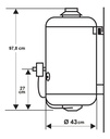 Termotanque A Gas Ecotermo Pópuli 70l Multigas Protección Anticorrosiva Blanco