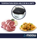 Freidora De Aire Sin Aceite Midow 3.5 Lts 1200w Display Led Blanco