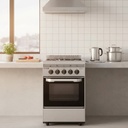 Cocina Industrial Usman 52cm 4 Hornallas Compact Color Negro