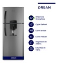 Heladera Con Freezer Cíclica 362l Gris Drean Hdr370f61e