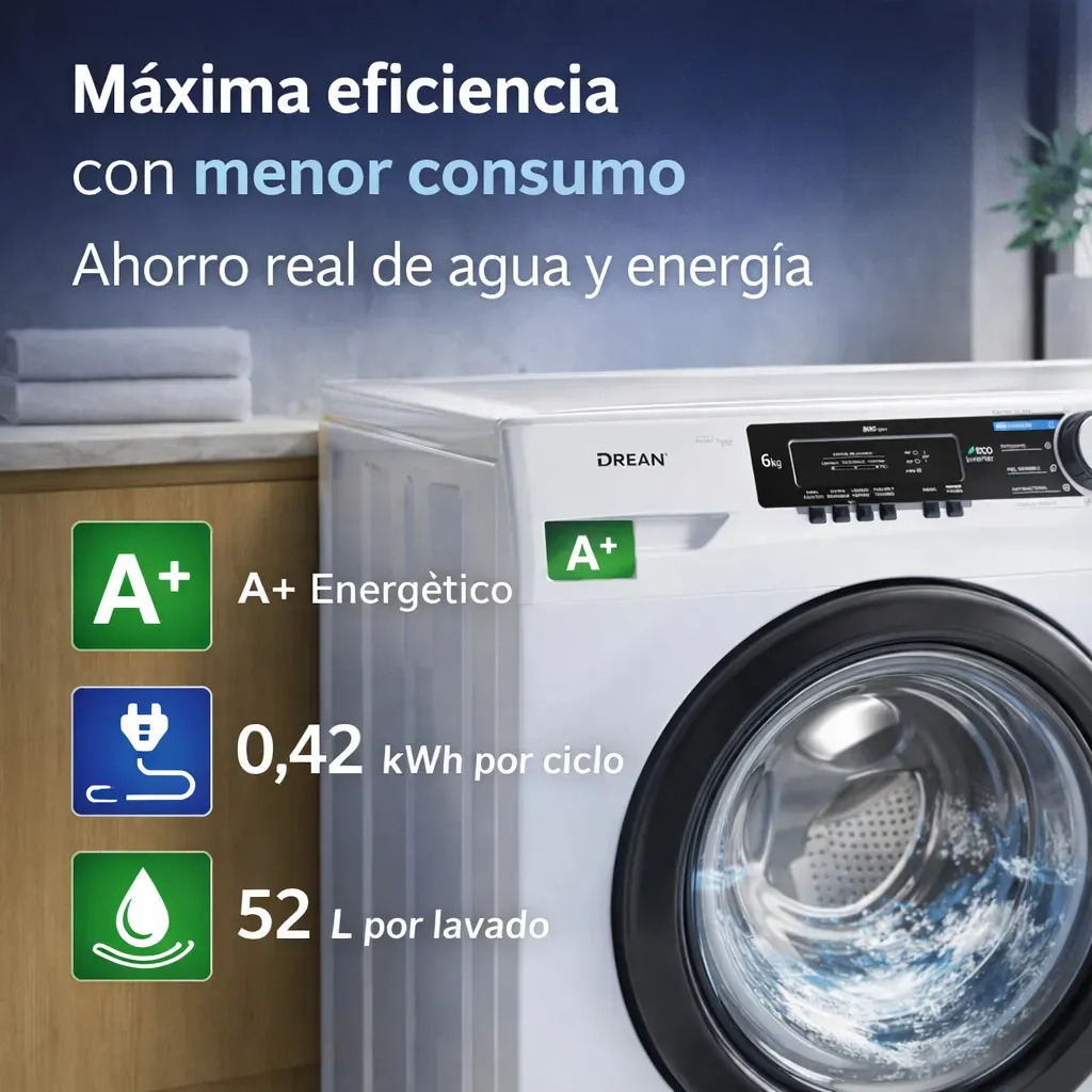 Lavarropas Automatico Drean 7 Kg Lfdr0609lb0 Blanco