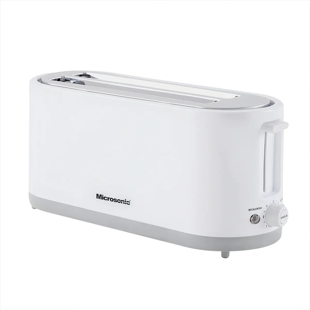 Tostadora Eléctrica Microsonic 4 Panes 7 Niveles Blanco