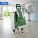 Changuito De Compras Reforzado 35 L Plegable Mercado Y Hogar Verde