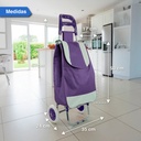 Changuito De Compras Reforzado 35 L Plegable Mercado Y Hogar Violeta