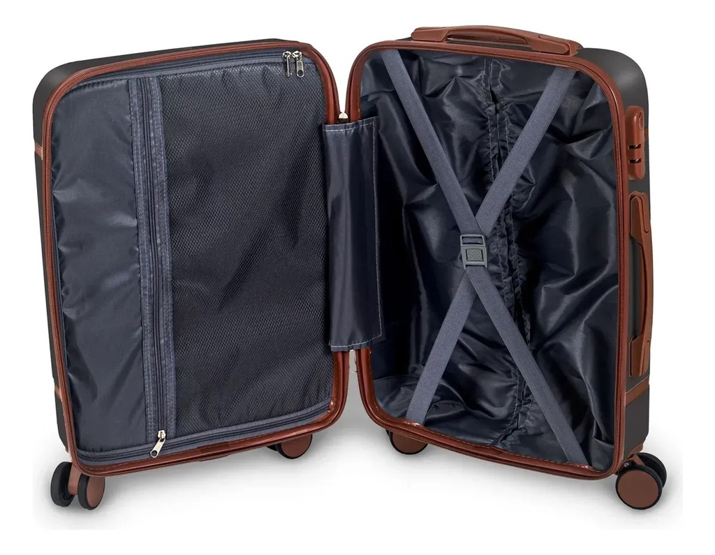 Set 3 Valijas Aeropostales 20 24 28 Rigida gris/marron