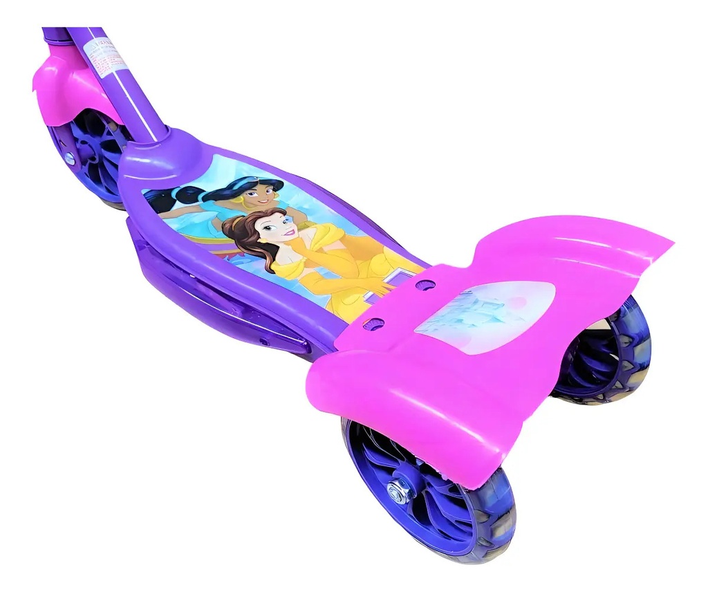 Monopatin Canasto Disney Princesas Sebigus Nena Rosa Con Luz Y Sonido 12013