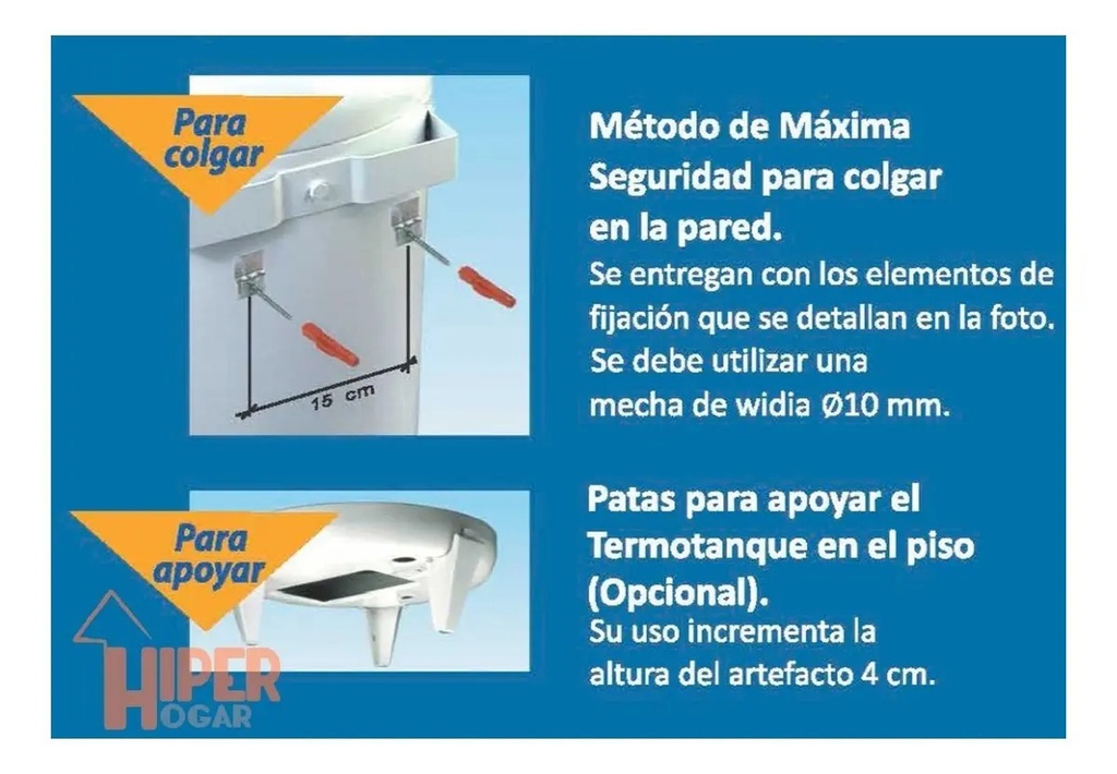 Termotanque Electrico Ecotermo 20 Litros Conexion Inferior Blanco