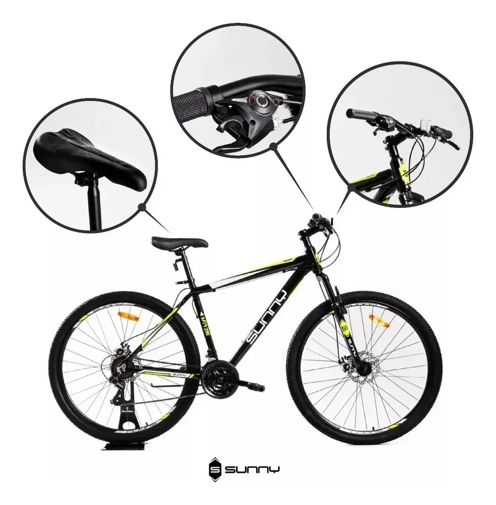 Bicicleta Sunny Mts 290 R29 21v Aluminio Negro/rojo Shimano Negro/rojo Sm