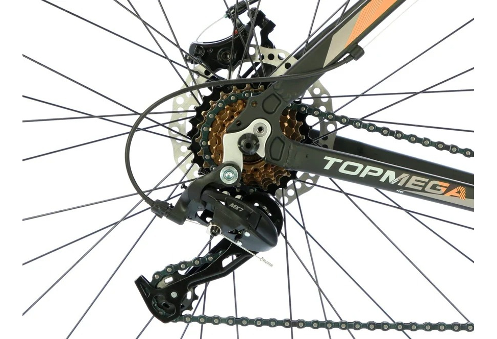 Mountain Bike Topmega Regal R29 M 21v Frenos Negro/naranja Negro/blanco/fucsia M