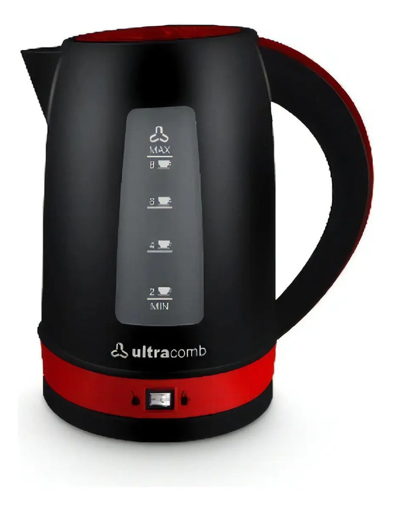 Pava Eléctrica Ultracomb Pe-4907 Negra Y Roja 220v 2l Negro/rojo
