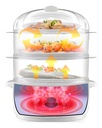 Vaporera Vitta 3 Bandejas 800w Temporizador Vap-fs003 - Blanco