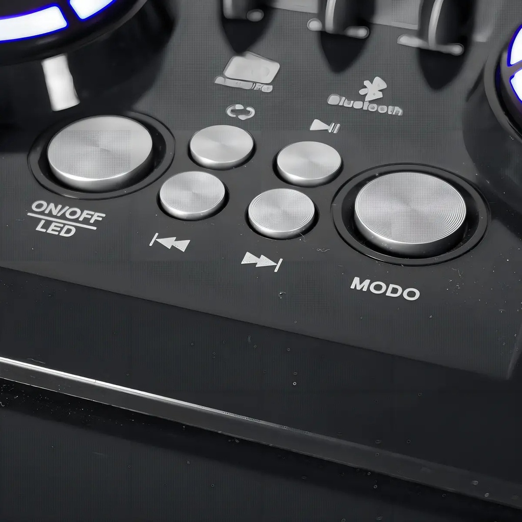 Parlante Crown Mustang Djs-1002bt Portátil Con Bluetooth Negro