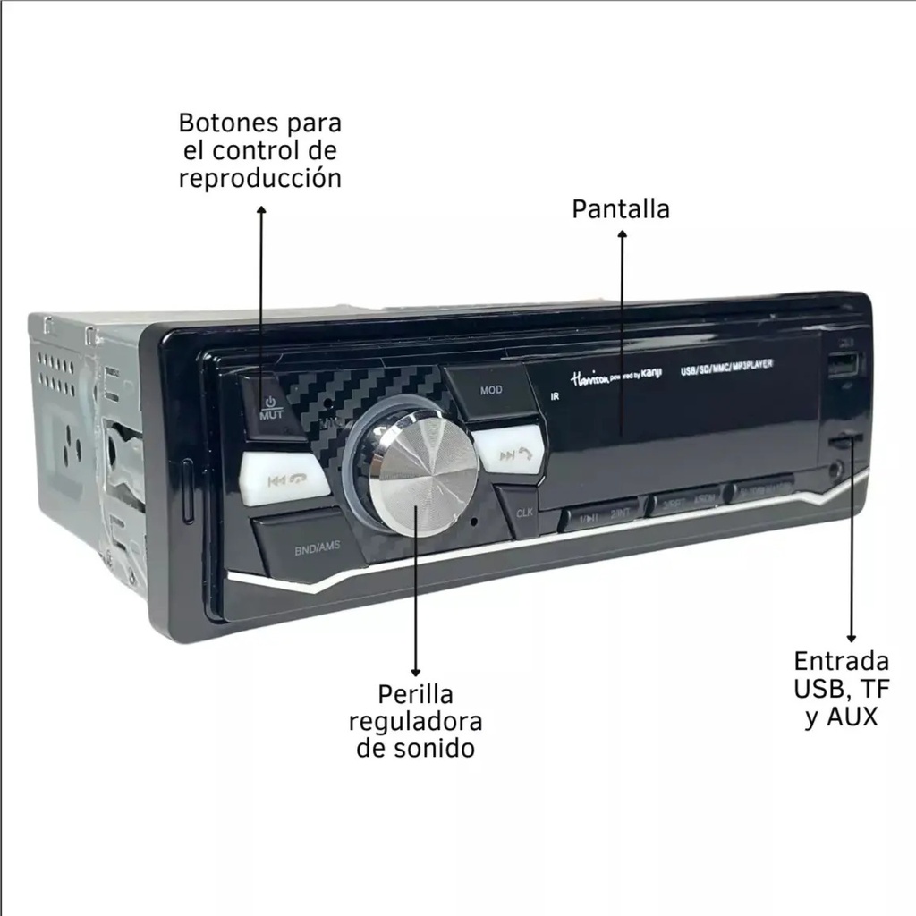 Harrison Kj-carmpbt02 Estéreo Para Auto Digital Bluetooth