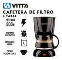 Cafetera Semi Automática Negra De Filtro - Vitta