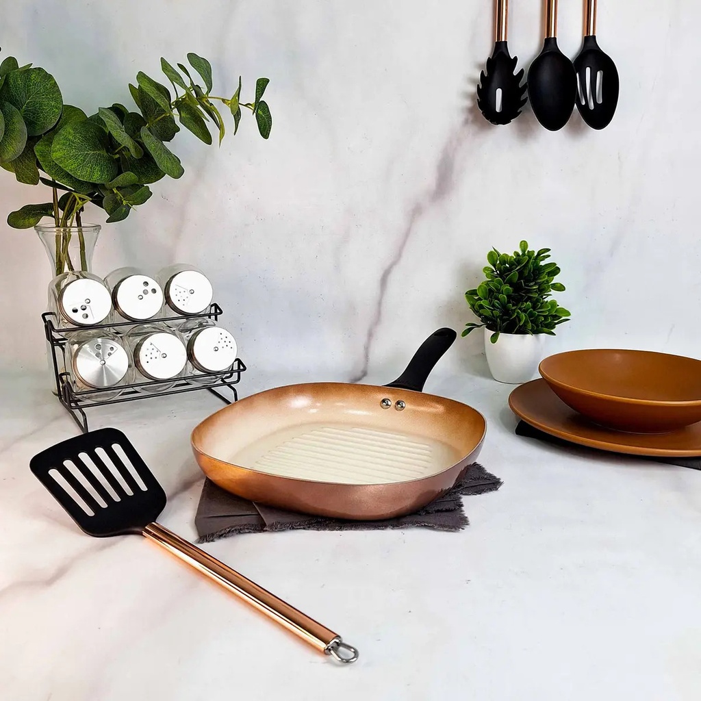Bifera Ceramica 26 Cm Antiadherente Ceramico Hudson Cobre