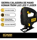 Caladora De Mano Konan 750w Luz Led Sierra Velocidad Variable