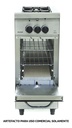 Cocina Industrial 2 Hornallas Usman Compact 360 Rejilla Acero Inox