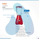 Licuadora Kanji Home Kjh-bl0800la01-r Vertical 800w/1,5l Lh Color Rojo