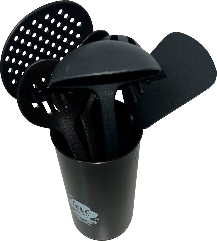 Set De Utensillos Cocina Suka 7 Piezas Negro