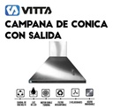 Campana Conica De Cocina Con Salida 3vel Vitta 60 Cm Acero Plateado