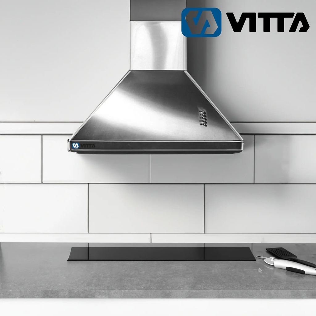 Campana Conica De Cocina Con Salida 3vel Vitta 60 Cm Acero Plateado