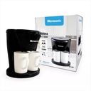 Cafetera Electrica Microsonic Doble Goteo 2 Tazas De Regalo Negro