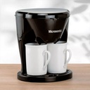 Cafetera Electrica Microsonic Doble Goteo 2 Tazas De Regalo Negro