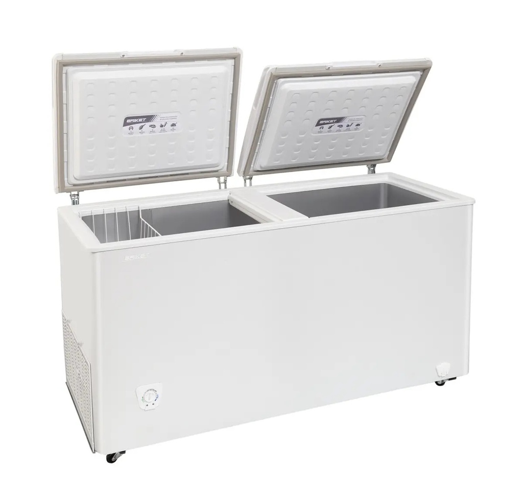 Freezer Horizontal Briket Fr 4500 Blanco 390l 220v Plateado