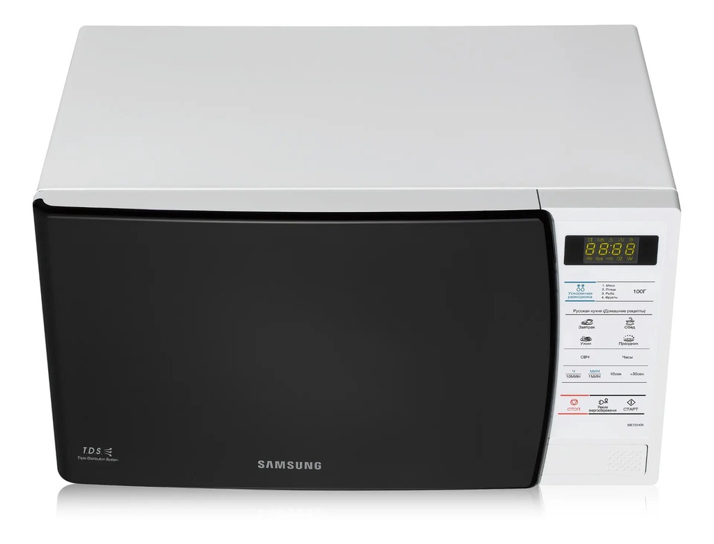 Microondas Samsung 20lts Blanco Me731k-kd Interior Ceramico