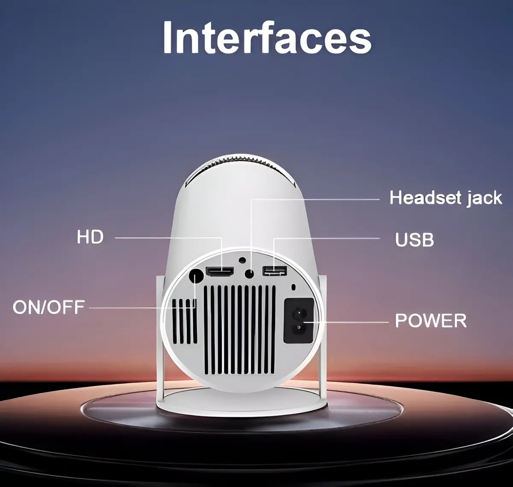 Ultrahdmini Proyector Portátil 4k Android Full Hd Smart Wif Blanco