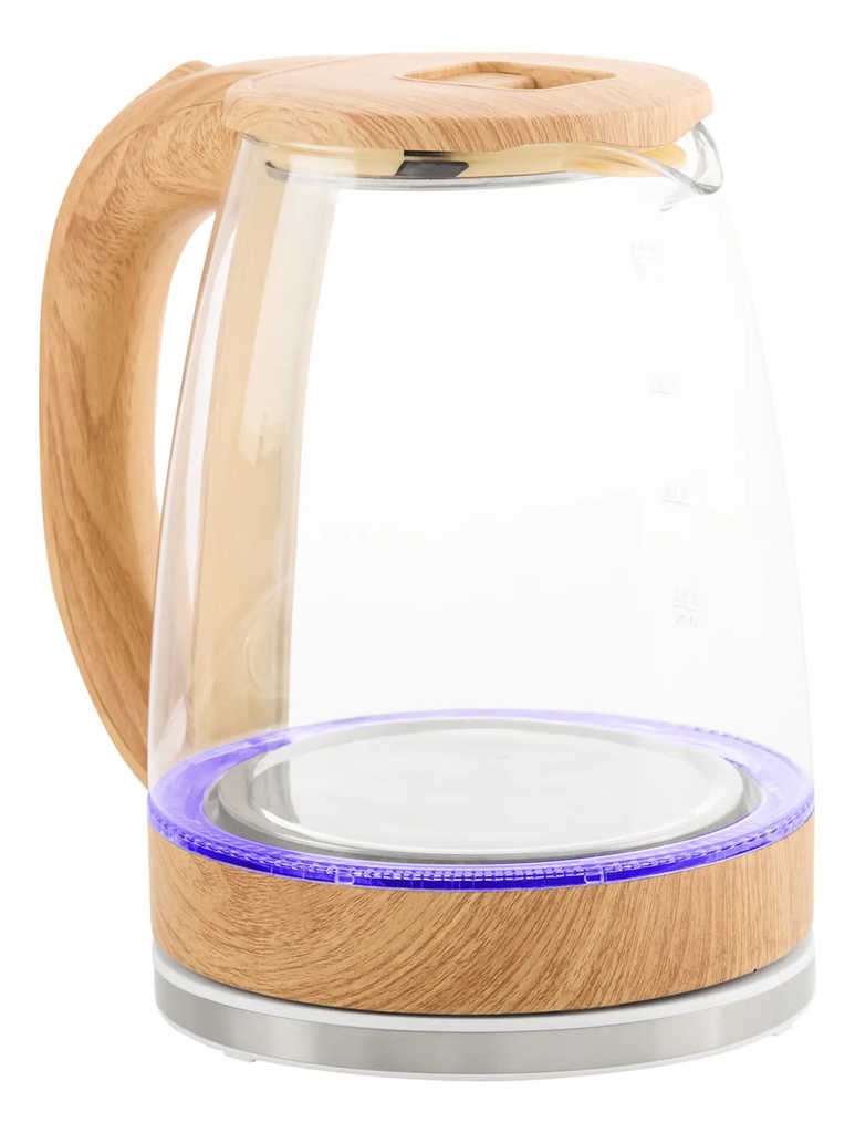 Pava Eléctrica Vitta Corte Mate Vidrio Simil Madera 2l 1500w - Madera