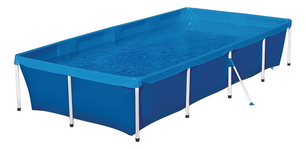 Pileta Lona Estructural Rectangular 3000 Lts Mor Azul Liso