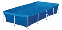 Pileta Lona Estructural Rectangular 3000 Lts Mor Azul Liso