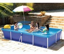 Pileta Lona Estructural Rectangular 3000 Lts Mor Azul Liso