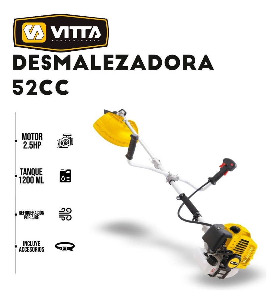 Desmalezadora Bordeadora Vitta 52cc Cuchilla Tanza Arnes