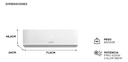 Aire Acondicionado Split Frío/calor Alaska 3300w As35wcau Blanco