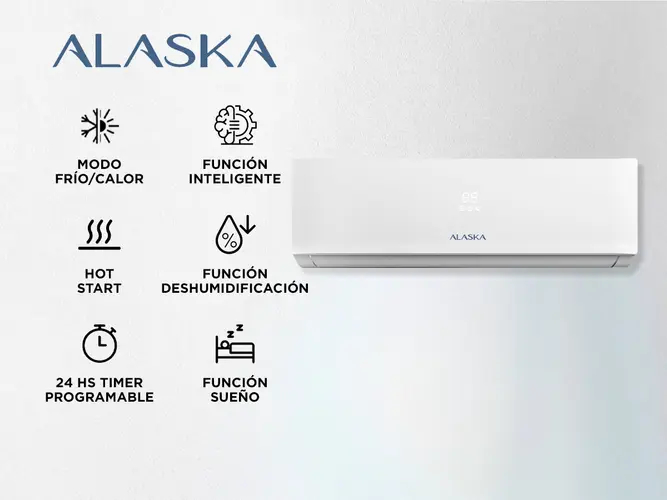 Aire Acondicionado Split Frío/calor Alaska 3300w As35wcau Blanco