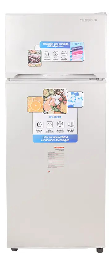 Heladera Con Freezer Telefunken Con Freezer Tfk-hd220 Silver Gris