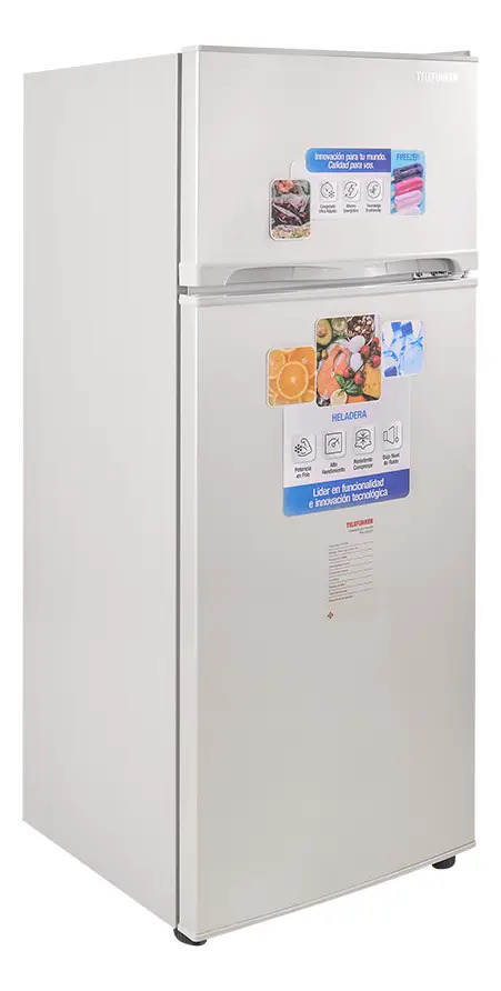 Heladera Con Freezer Telefunken Con Freezer Tfk-hd220 Silver Gris