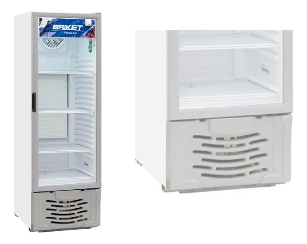 Heladera Exhibidora Vertical Briket Master 3000 293 Lts
