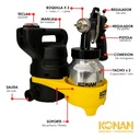 Máquina De Pintar Konan 800w Hvlp Turbina Directa Doble Tacho