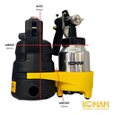 Máquina De Pintar Konan 800w Hvlp Turbina Directa Doble Tacho